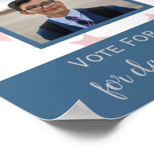 Poster campagne électorale des étudiants avec classe phot (Coin)