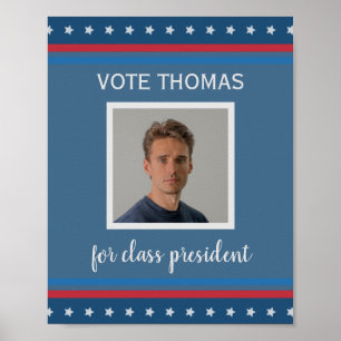 Poster campagne électorale d'étudiants avec photo USA