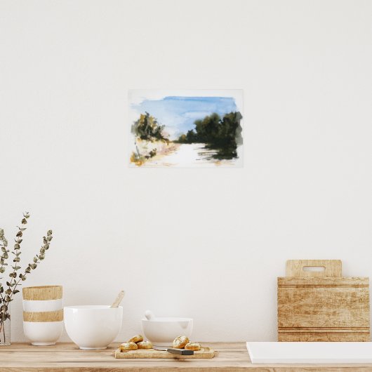 POSTER CAMPAGNE ENSOLEILLÉE EN TOSCANE (Cuisine)