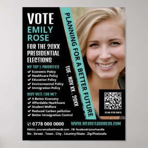 Poster Campagne politique moderne tendance Publicité