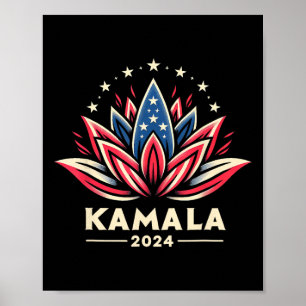 Poster Campagne présidentielle Harris 2024 American Lotus