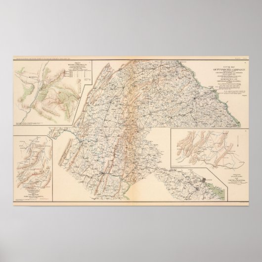 Poster Campagne Route, Gettysburg (Devant)