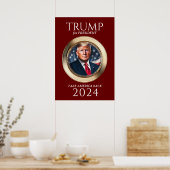 Poster Campagne Trump 2024 Red Keepsaké républicain (Cuisine)