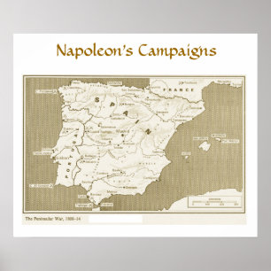 Poster Campagnes de Napoléon, Guerre péninsulaire 1808-18