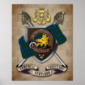 Poster Campbell Clan Badge W/Crossed Swords (Devant)