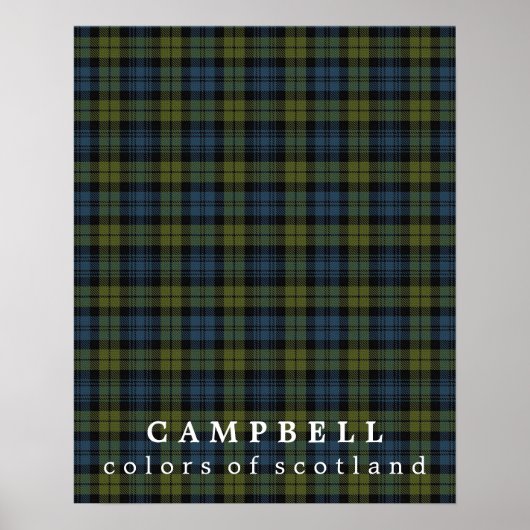 Poster Campbell Colours d'Écosse Tartan (Devant)