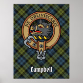 Poster Campbell Crest sur Tartan (Devant)