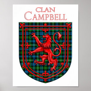 Poster Campbell de Argyll Tartan Scottish Plaid