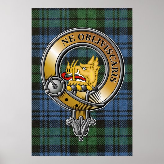 Poster Campbell Tartan & Badge (Devant)