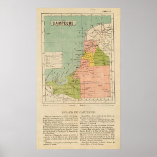 Poster Campeche, Mexique