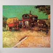 Poster Campement des caravanes tsiganes par Vincent van G (Devant)