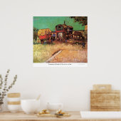 Poster Campement des Tziganes avec caravanes par van Gogh (Cuisine)