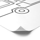 Poster Camper à châssis A Aliner Travel Trailer (Coin)