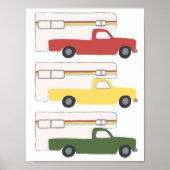 Poster Camper Camper Camping RV Rasta Art (Devant)