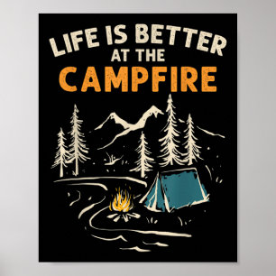 Poster Camper Camping Camping La Vie Du Camping Est Meill
