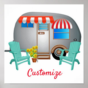 Poster Camper Caravane Teardrop Thunder_Cove