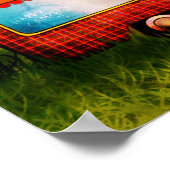 Poster Camper Retro Trailer Déchets Happy Campers Personn (Coin)