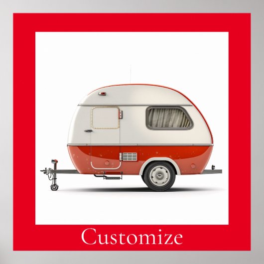 Poster Camper Teardrop Classic Retro Thunder_Cove (Devant)