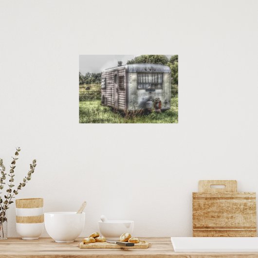 Poster Camper vintage (Cuisine)