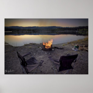 Poster Camping à Dusk Print