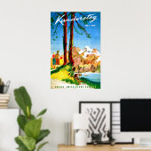 Poster Camping à Kandersteg, Suisse (Bureau à domicile)