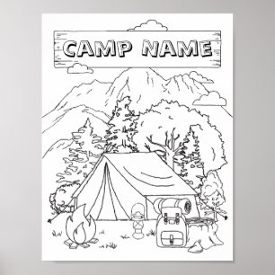 Poster Camping Art Camping Galerie Art Camping Mur en boi