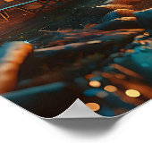 Poster Camping avec de jolies lumières (Coin)