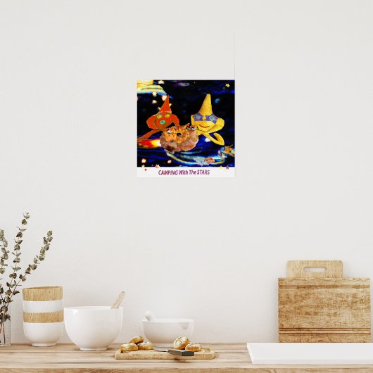 Poster Camping avec les étoiles (Cuisine)