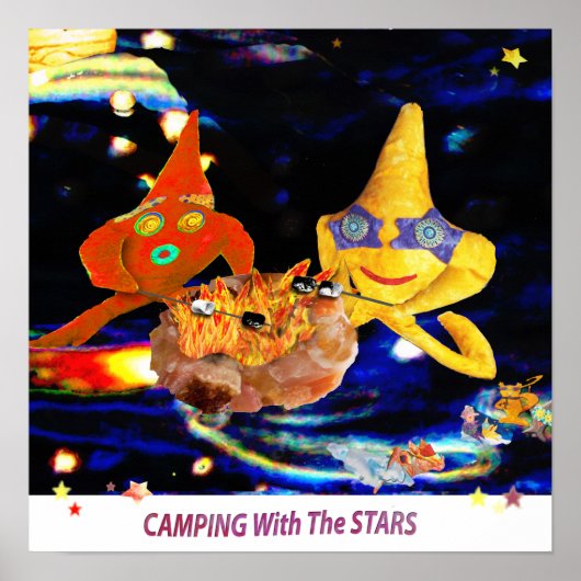 Poster Camping avec les étoiles (Devant)