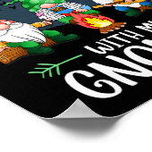 Poster Camping avec mes gnomes drôle de camp de gnomes fe (Coin)
