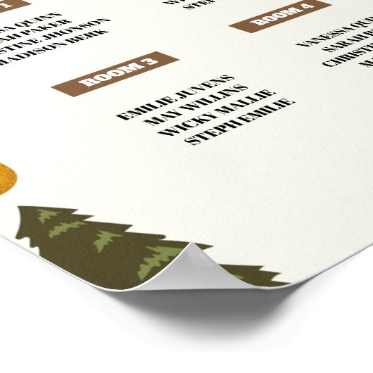 Poster Camping Bachelorette Cabine affectation IPgn (Coin)