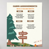 Poster Camping Bachelorette Cabine affectation IPgn (Devant)