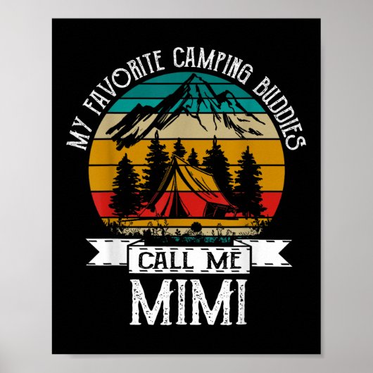 Poster Camping Buddies m'appellent Camping Mimi Camper (Devant)
