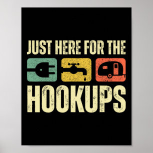 Poster Camping Caravane Camping-Car Juste Ici Pour Le Hoo