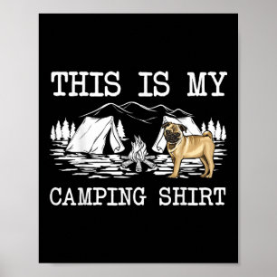 Poster Camping Carlin Chien Voici Mon Camping