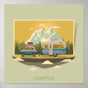Poster Camping Carvan