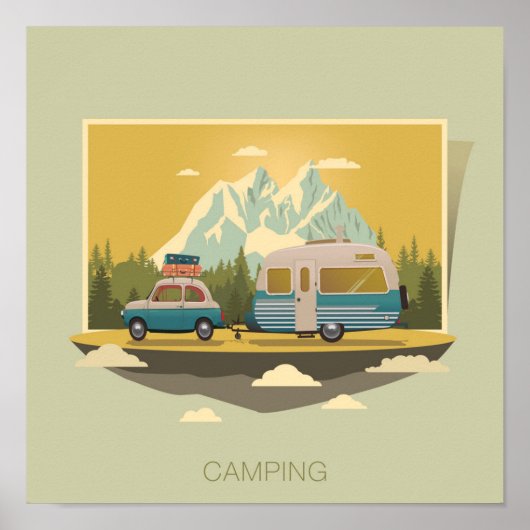 Poster Camping Carvan (Devant)