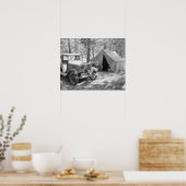 Poster Camping dans la vallée de Yakima, 1936. Photo vint (Cuisine)