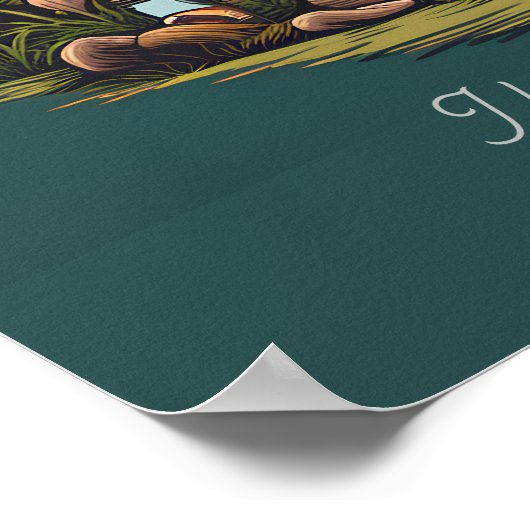 Poster Camping dans les Rocheuses Ajouter Texte Art (Coin)