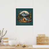 Poster Camping dans les Rocheuses Ajouter Texte Art (Cuisine)