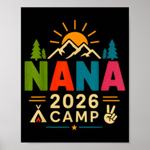 Poster Camping de Nana 2026 voyage de camping en famille