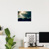 Poster Camping de tentes dans l'espace profond (Bureau à domicile)