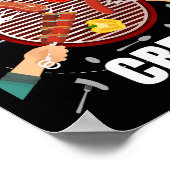 Poster Camping d'été Bbq Team Matching Family Grill Party (Coin)