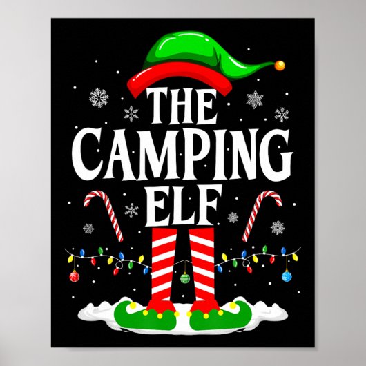 Poster Camping Elf Xmas Funny Matching Family Group C (Devant)