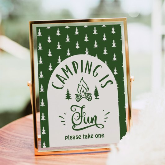 Poster Camping est amusant One Happy Camper