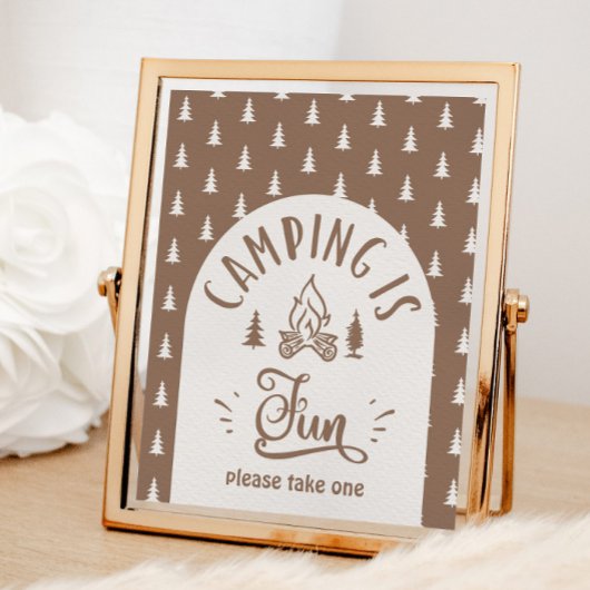 Poster Camping est amusant One Happy Camper