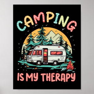 Poster Camping Est Ma Thérapie Camping Famille De Camping