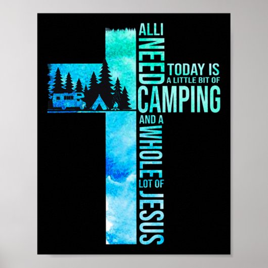 Poster Camping et Jésus (Devant)