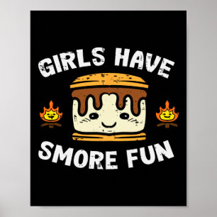 Poster Camping Les Filles Ont Plus Amusants Camper Girls