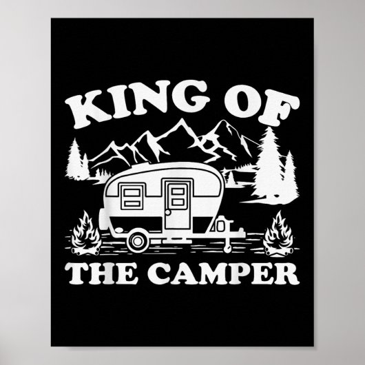 Poster Camping Lover Camper Van King Du Camper (Devant)